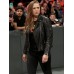 RONDA ROUSEY WWE BLACK MOTORCYCLE LEATHER JACKET